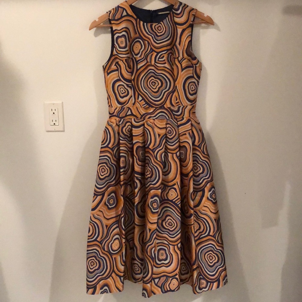 Print midi flare party dress by Marisel
